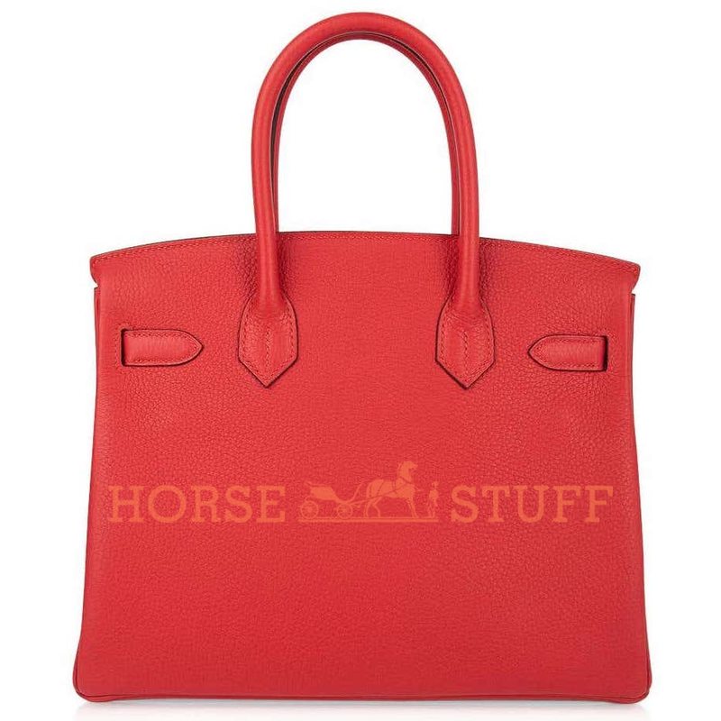 Hermès Birkin 30 Special Order HSS Verso Rouge Tomate / Natural Sable PHW