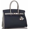 Hermès Birkin 30 Special Order HSS Blue Nuit / Gris Mouette Togo PHW