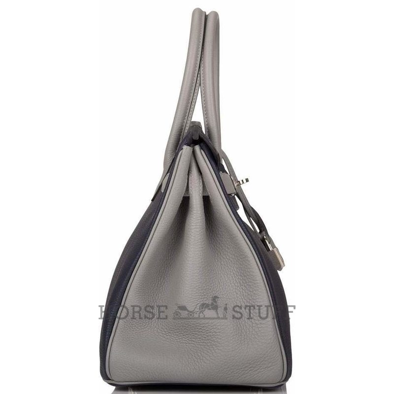 Hermès Birkin 30 Special Order HSS Blue Nuit / Gris Mouette Togo PHW