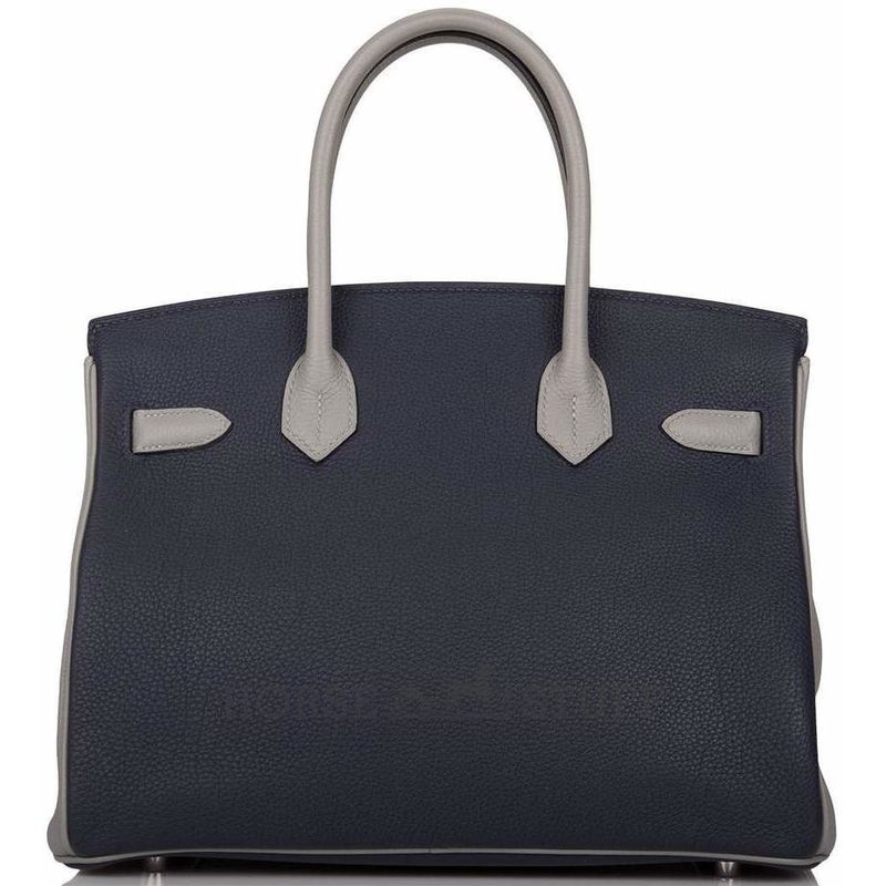 Hermès Birkin 30 Special Order HSS Blue Nuit / Gris Mouette Togo PHW