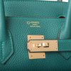 Hermès Birkin 30 Special Order HSS Malachite / Orange Poppy Togo Permabrass
