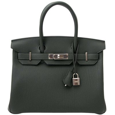 Hermès Birkin 30 Vert Fonce Togo PHW