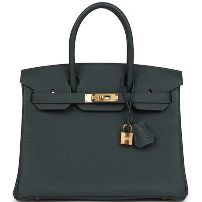 Hermès Birkin 30 Vert Mangrove Togo GHW