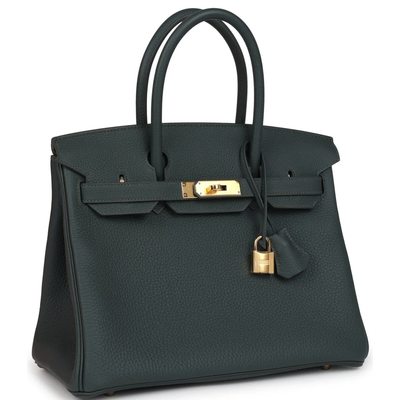 Hermès Birkin 30 Vert Mangrove Togo GHW