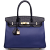 Hermès Birkin 30 Touch Blue Marine Novillo / Blue Sapphire Matte Crocodile Alligator GHW