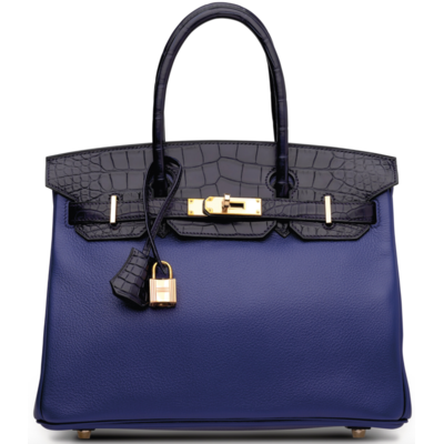 Hermès Birkin 30 Touch Blue Marine Novillo / Blue Sapphire Matte Crocodile Alligator GHW