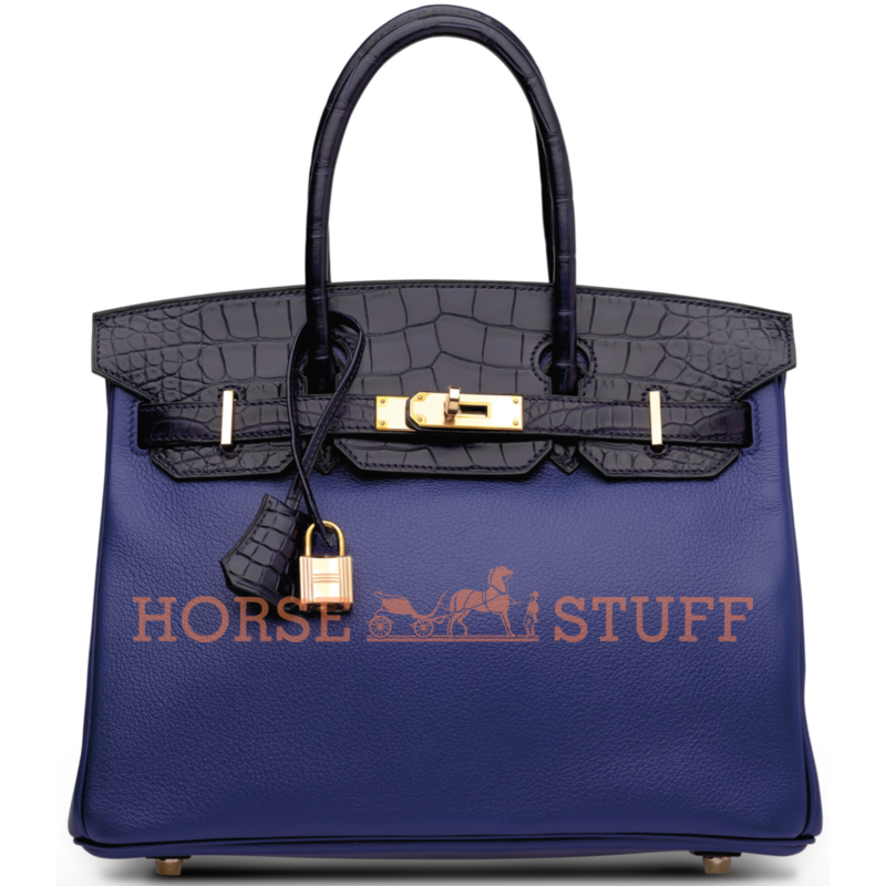 Hermès Birkin 30 Touch Blue Marine Novillo / Blue Sapphire Matte Crocodile Alligator GHW