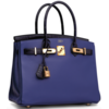 Hermès Birkin 30 Touch Blue Marine Novillo / Blue Sapphire Matte Crocodile Alligator GHW