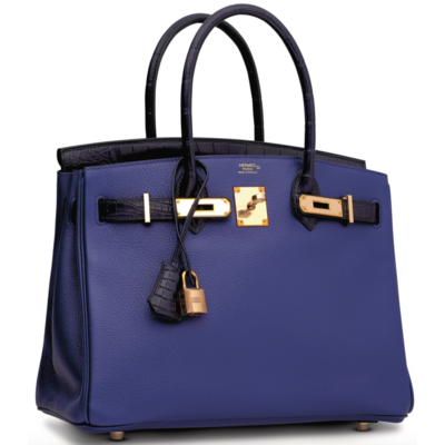 Hermès Birkin 30 Touch Blue Marine Novillo / Blue Sapphire Matte Crocodile Alligator GHW