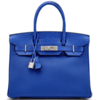 Hermès Birkin 30 Touch Blue Royal Togo / Blue Royal Matte Crocodile Alligator PHW