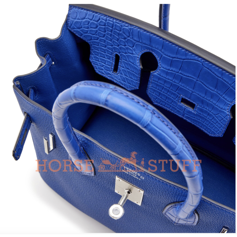 Hermès Birkin 30 Touch Blue Royal Togo / Blue Royal Matte Crocodile Alligator PHW