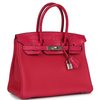 Hermès Birkin 30 Touch Framboise Togo / Matte Crocodile Alligator PHW