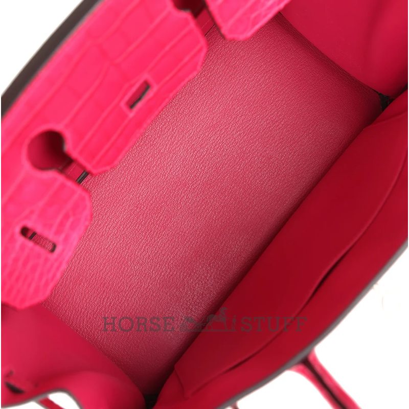 Hermès Birkin 30 Touch Framboise Togo / Matte Crocodile Alligator PHW
