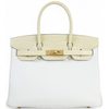 Hermès Birkin 30 Touch Mushroom Togo / Vanilla Matte Crocodile Alligator GHW