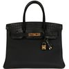 Hermès Birkin 30 Touch Black Togo / Matte Crocodile Niloticus GHW
