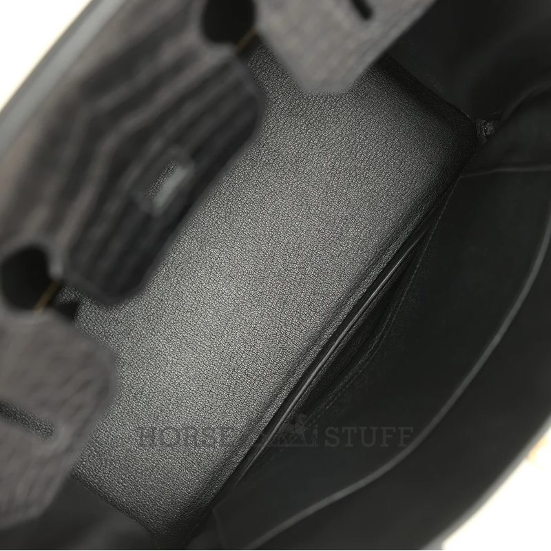 Hermès Birkin 30 Touch Black Togo / Matte Crocodile Niloticus GHW