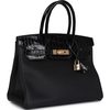 Hermès Birkin 30 Touch Black Togo / Black Shiny Crocodile Niloticus RGHW