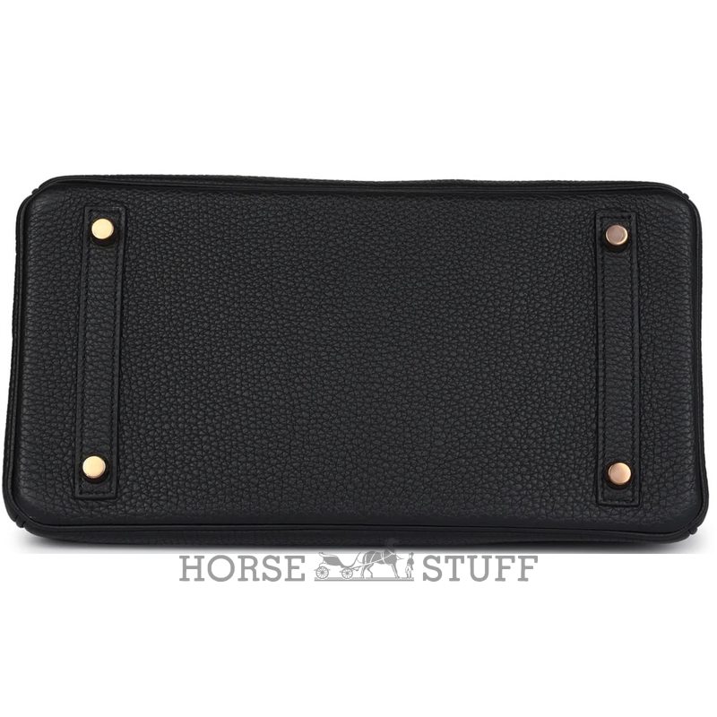Hermès Birkin 30 Touch Black Togo / Black Shiny Crocodile Niloticus RGHW