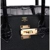 Hermès Birkin 30 Touch Black Togo / Black Shiny Crocodile Niloticus RGHW