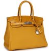 Hermès Birkin 30 Touch Jaune Ambre Togo / Shiny Crocodile Niloticus PHW