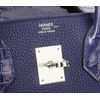 Hermès Birkin 30 Touch Blue Encre Togo / Blue Encre Lisse Crocodile Niloticus PHW