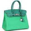 Hermès Birkin 30 Touch Vert Comics Togo / Vert Jade Matte Crocodile Niloticus PHW