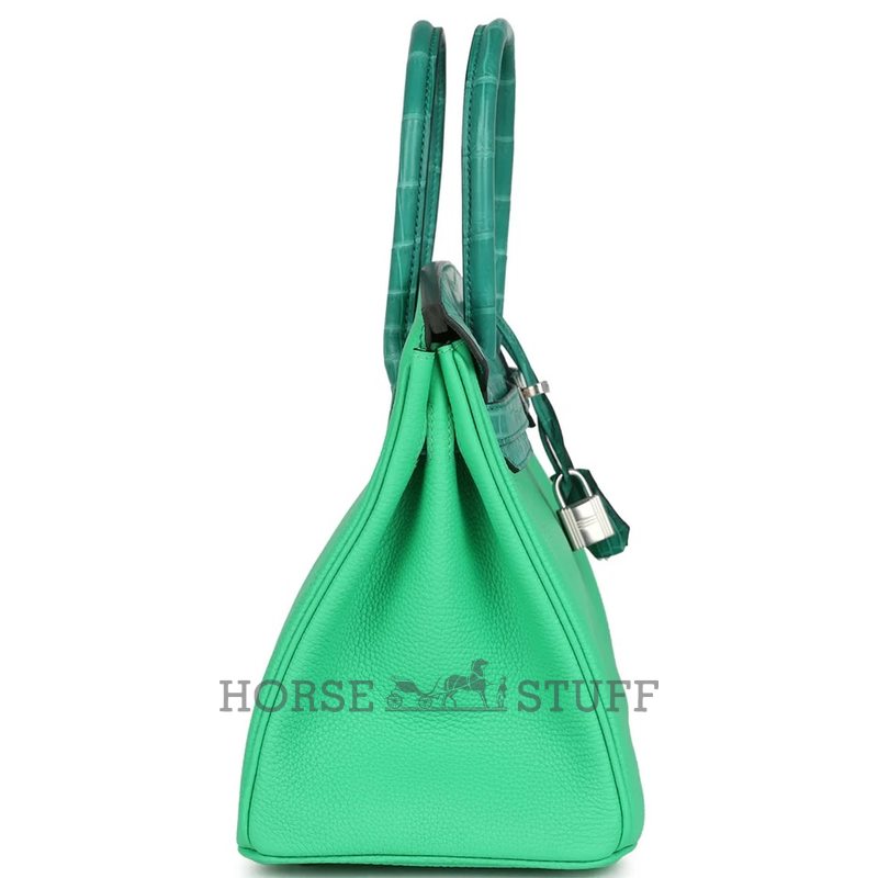 Hermès Birkin 30 Touch Vert Comics Togo / Vert Jade Matte Crocodile Niloticus PHW