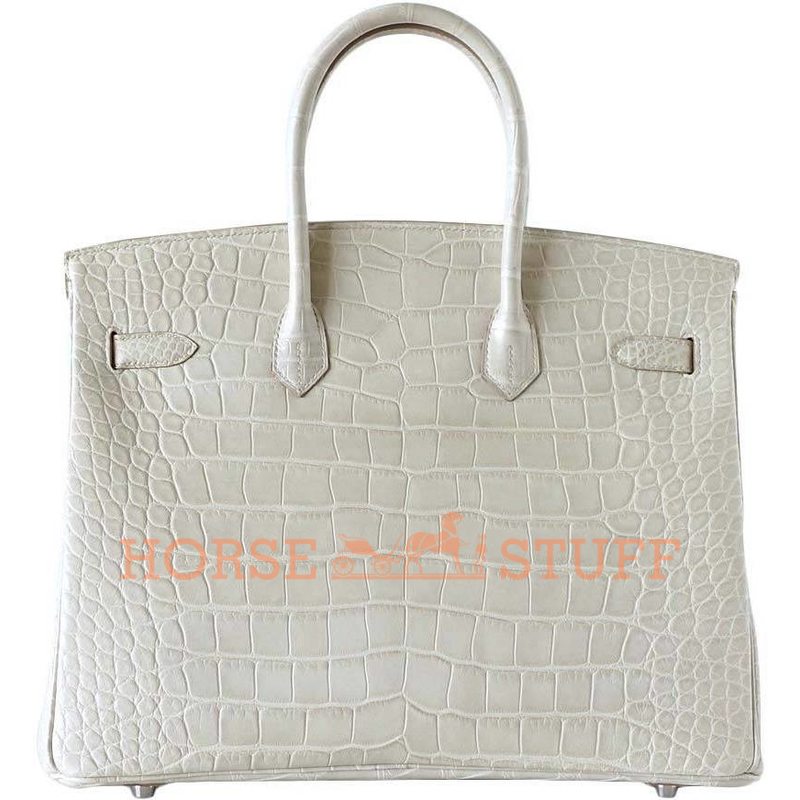 Hermès Birkin 35 Beton Matte Crocodile Alligator PHW