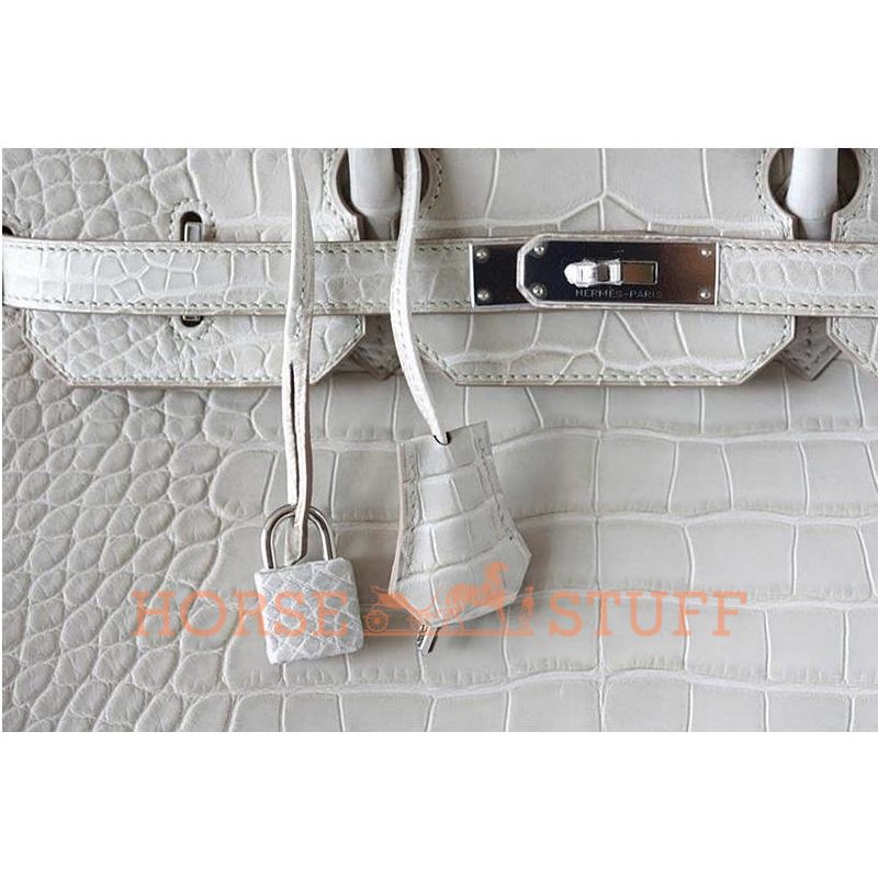 Hermès Birkin 35 Beton Matte Crocodile Alligator PHW