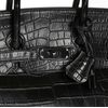 Hermès Birkin 35 Limited Edition "So Black" Black Matte Crocodile Alligator PVD ( black hardware)