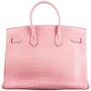 Hermès Birkin 35 Pink Bubblegum Matte Crocodile Alligator GHW