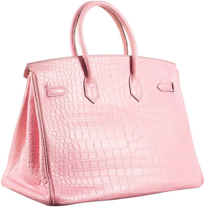 Hermès Vintage Bubblegum 5P Pink Matte Porosus Crocodile Birkin 35