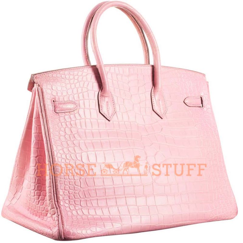 Hermès Birkin 35 Pink Bubblegum Matte Crocodile Alligator GHW