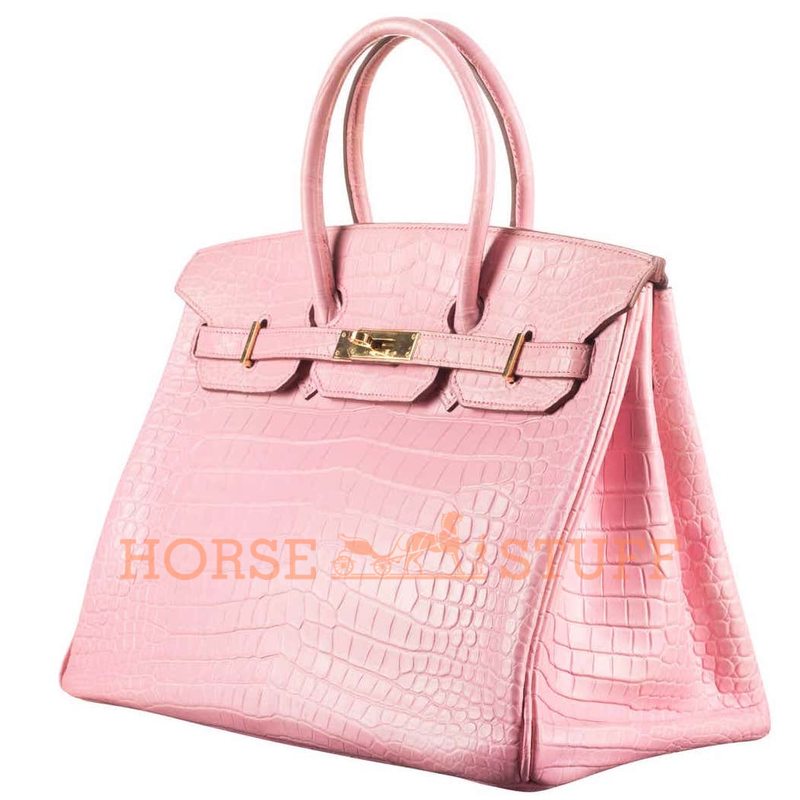 Hermès Birkin 35 Pink Bubblegum Matte Crocodile Alligator GHW