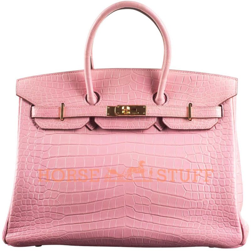 Hermès Birkin 35 Pink Bubblegum Matte Crocodile Alligator GHW