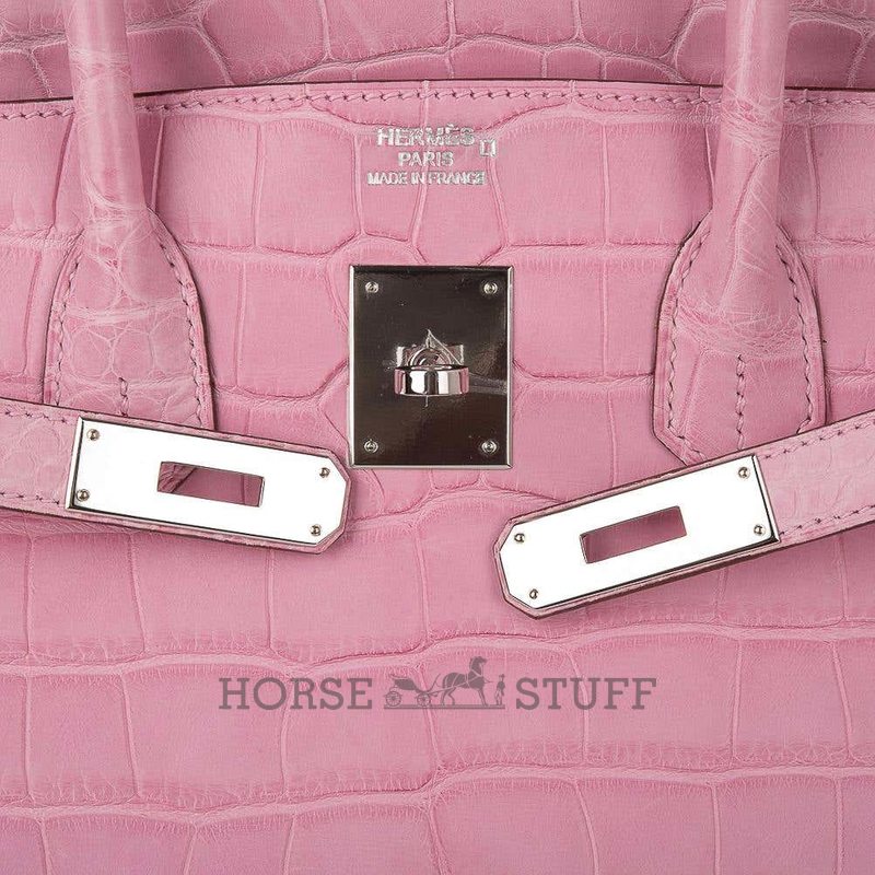 Hermès Birkin 35 Pink Bubblegum Matte Crocodile Alligator PHW