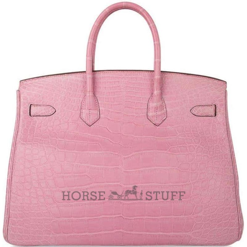 Hermès Birkin 35 Pink Bubblegum Matte Crocodile Alligator PHW