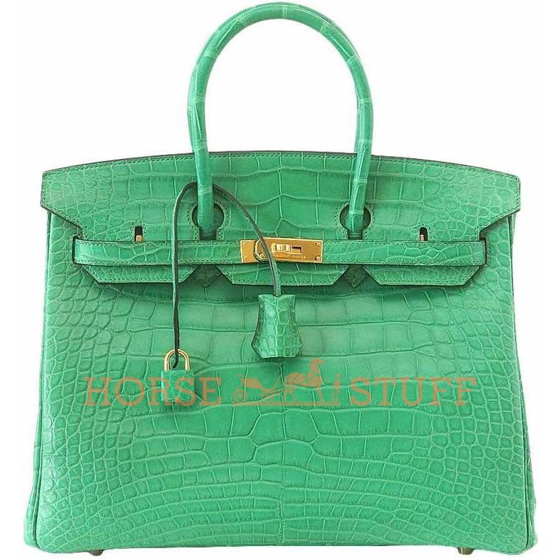 Hermès Birkin 35 Cactus Matte Crocodile Alligator GHW