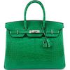 Hermès Birkin 35 Cactus Matte Crocodile Alligator PHW