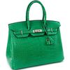 Hermès Birkin 35 Cactus Matte Crocodile Alligator PHW