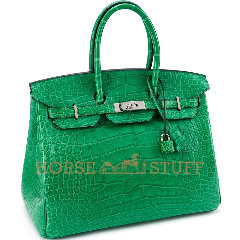 Hermès Birkin 35 Cactus Matte Crocodile Alligator PHW