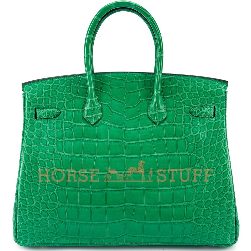 Hermès Birkin 35 Cactus Matte Crocodile Alligator PHW