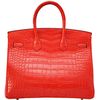 Hermès Birkin 35 Geranium Matte Crocodile Alligator GHW