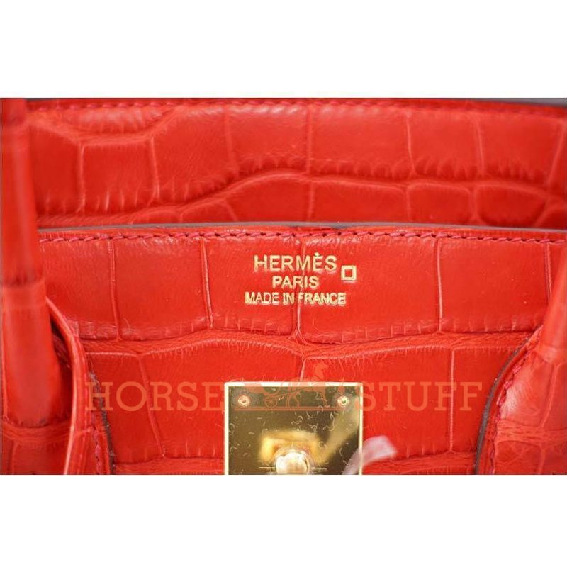 Hermès Birkin 35 Geranium Matte Crocodile Alligator GHW