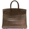 Hermès Birkin 35 Gris Elephant Matte Crocodile Alligator PHW