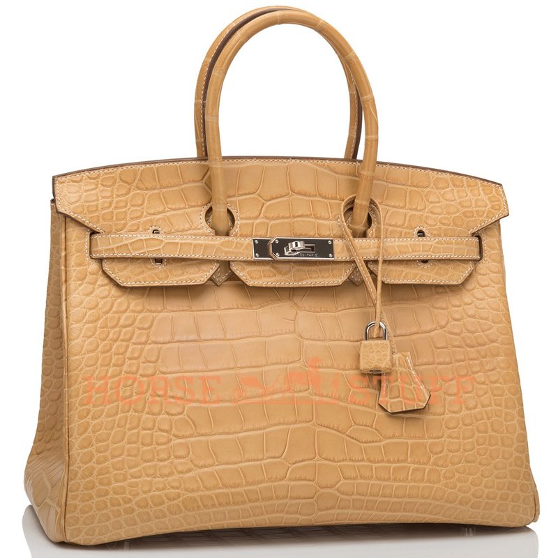 Hermès Birkin 35 Mais Matte Crocodile Alligator PHW