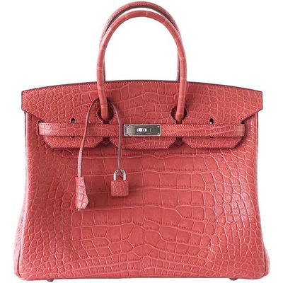 Hermès Birkin 35 Rose Indienne Matte Crocodile Alligator PHW