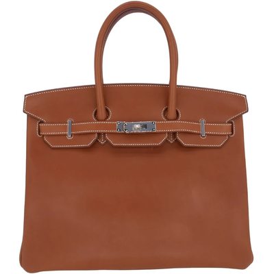 Hermès Birkin 35 Gold Fauve Barenia PHW