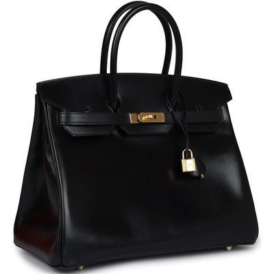 Hermès Birkin 35 Black Box Calf GHW