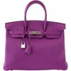 Hermès Birkin 35 Anemone Clemence PHW